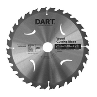 DART Timber Blade 250mm 28T 30mm Bore