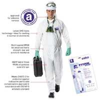 TITAN 340 CE Type 5,6 CAT III Disposable SMS Coverall, Size 2XL