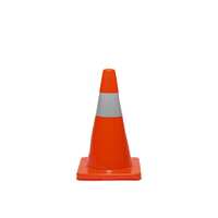 TRAFFIC CONE 450MM REFLECTORISED WITH ONE COLLAR