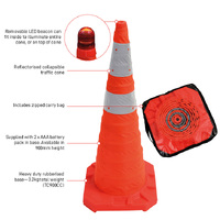 Collapsible Cone 900mm c/w Light and Carry Bag