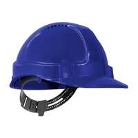 TUFF-NUT Hard Hat, Short Peak, Vented, 6-point PinLock harness, Blue