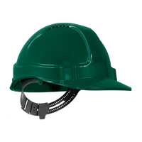 TUFF-NUT Hard Hat, Short Peak, Vented, 6-point PinLock harness, Green