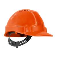 TUFF-NUT Hard Hat, Short Peak, Vented, 6-point PinLock harness, Orange