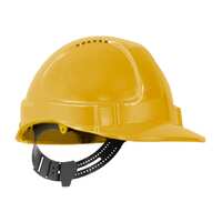 TUFF-NUT Hard Hat, Short Peak, Vented, 6-point PinLock harness, Yellow