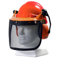 TUFF NUT Forestry Combo Kit, comes with PINLOCK Hard Hat, Browguard Attachment, Ear Muff and Mesh Visor, ORANGE