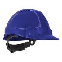 TUFF-NUT Hard Hat, Short Peak, Vented, 6-point Ratchet harness, Blue