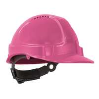 TUFF-NUT Hard Hat, Short Peak, Vented, 6-point Ratchet harness, Pink