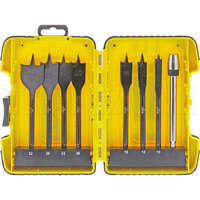 Alpha 8 Piece Spade Bit Set 10,12,16,20,22,25,32mm & 150mm QR Extension