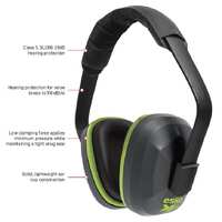 Esko X300 Banded Earmuff, 28dB Class 5, Gunmetal/Neon Green